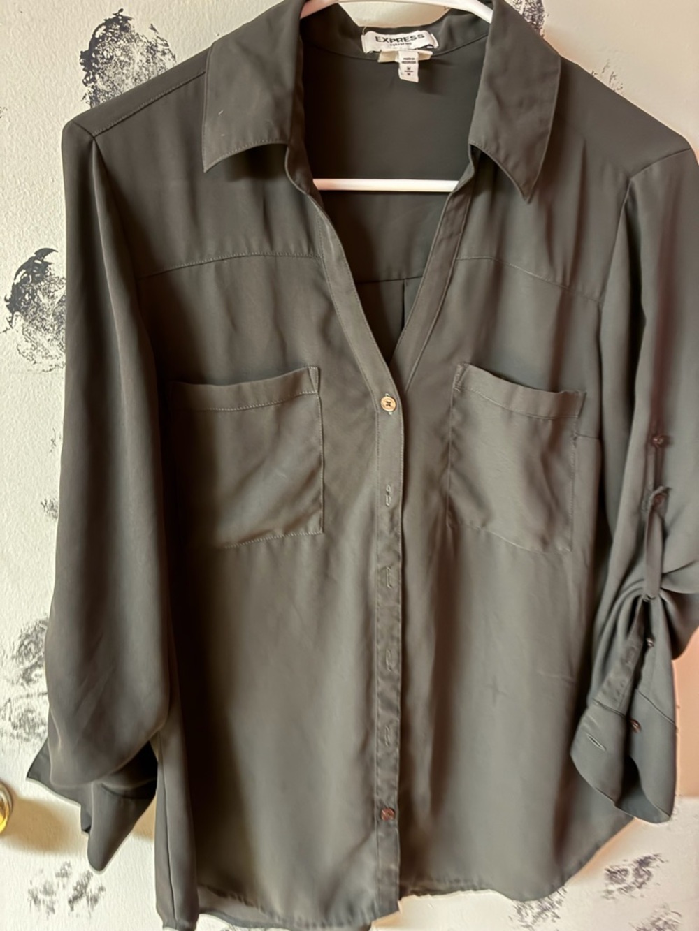 Express Black Portofino Blouse